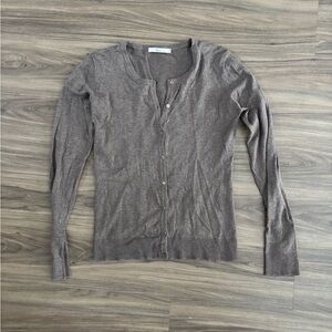 Miss Etam Brown Women's Button Cardigan Sweater